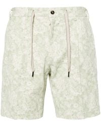 Dell'Oglio - Floral-Print Cotton Bermuda Shorts - Lyst