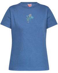 KENZO - Logo-Embroidered T-Shirt - Lyst