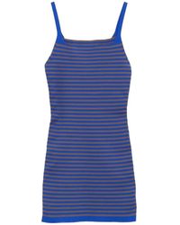 gimaguas blue dress Women's Blue Brown Striped Knit Mini Dress. Gimaguas main image 0