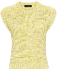 Fabiana Filippi - Crochet-knit Mélange-effect Vest - Lyst