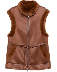Urbancode - Mouwloos Jack Met Afwerking Van Bont - Lyst