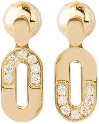 Officina Bernardi - 18Kt Dea Diamond Drop Earrings - Lyst