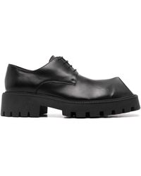 Balenciaga Square Toe Derby Shoes in Black for Men | Lyst