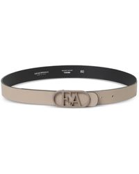 Emporio Armani - Logo-Buckle Leather Belt - Lyst