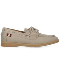 Bally - Lace-Up Leather Loafers - Lyst