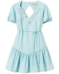 Twinset - Embroidered Midi Dress - Lyst