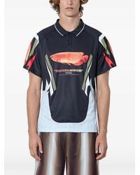 METALWOOD STUDIO - Graphic-Print Button-Down Polo Shirt - Lyst