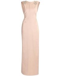 Erdem - Embroidered Draped Maxi Dress - Lyst