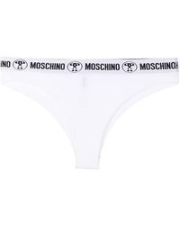 Moschino - Culottes en coton à taille à logo - Lyst