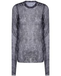 Maria Calderara - Sheer Graphic-Print T-Shirt - Lyst