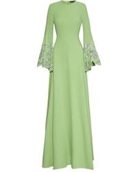 Oscar de la Renta - Verfraaide Maxi-Jurk Met Klokmouwen - Lyst