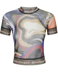 OTTOLINGER - T-Shirt En Résille À Imprimé Psychédélique - Lyst