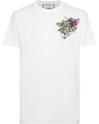 Philipp Plein - Tattoo-Print Cotton T-Shirt - Lyst