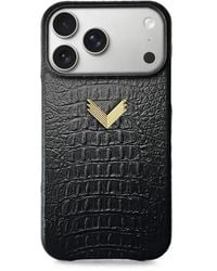 Velante - Croc-Effect Leather Iphone 18 Pro Max Phone Case - Lyst