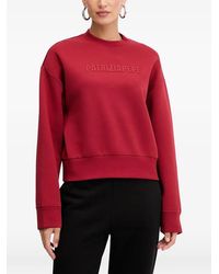 Patrizia Pepe - Logo-Lettering Crew-Neck Sweatshirt - Lyst