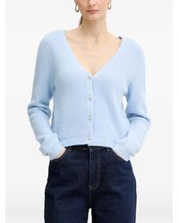 Morgan - Heart Button V-Neck Knitwear - Lyst