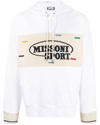 Missoni - Embroidered-logo Cotton Hoodie - Lyst
