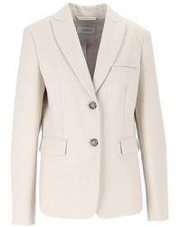 Peserico - Single-Breasted Notched-Lapels Jacket - Lyst