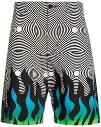 Neighborhood - Pantalones chinos cortos con motivo abstracto - Lyst