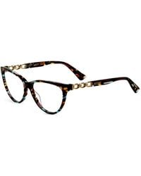 Moschino - Tortoiseshell-Effect Cat-Eye Glasses - Lyst