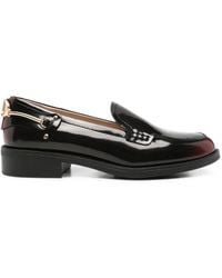 Liu Jo - Mocassins En Cuir Verni À Plaque Logo - Lyst