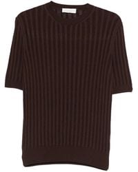 LUIGI GENTILE - Open-Knit Short-Sleeved Sweater - Lyst