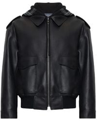Loewe - Leren Jack Met Capuchon - Lyst