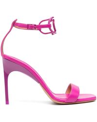 Off-White c/o Virgil Abloh - Pop Paperclip 100Mm Leather Sandals - Lyst