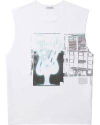 Low Classic - Graphic-print Cotton Tank Top - Lyst