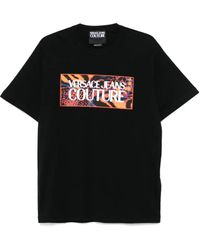 Versace Jeans Couture - T-Shirt mit Logo-Patch - Lyst