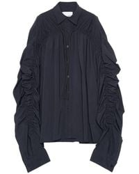 Yoshio Kubo - Ruched Drawstring-Fastening Shirt Jacket - Lyst