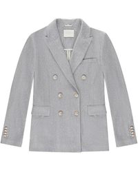 Circolo 1901 - Double-Breasted Herringbone Blazer - Lyst