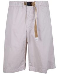 White Sand - Belted Cotton Shorts - Lyst