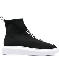 Love Moschino - High-Top-Sneakers mit Logo - Lyst