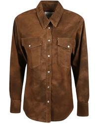 Isabel Marant - Karima Faux Leather Shirt - Lyst