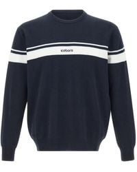 Iceberg - Striped Logo Embroidered Sweater - Lyst