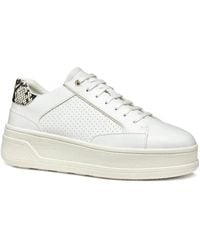 Geox - Spherica Ecub-2 Snakeskin-Detail Platform Sneakers - Lyst