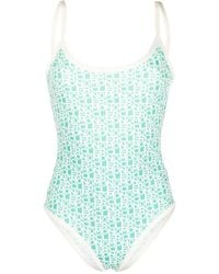 Moncler - All-Over Logo-Print Swimsuit - Lyst