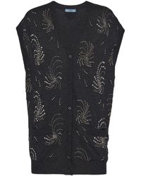Prada - Embellished Cashmere Vest - Lyst