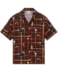 Drole de Monsieur - Overhemd Met Gespreide Kraag En Print - Lyst
