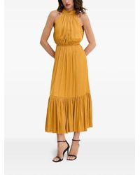 Morgan - Halterneck Tiered Midi Dress - Lyst