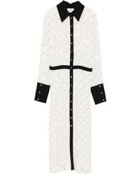 Elisabetta Franchi - Maxikleid Mit Geometrischem Print - Lyst