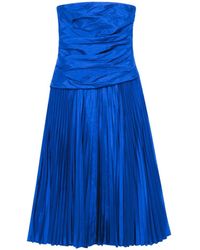 Jonathan Simkhai - Arie Strapless Pleated Midi Dress - Lyst