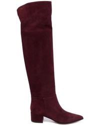 Gianvito Rossi - Suede Knee-High Boots - Lyst