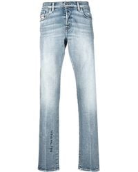 DIESEL - Straight-Leg Light Wash Jeans - Lyst