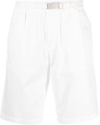 Eleventy - Belted-waist Cotton Shorts - Lyst