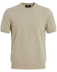 Fendi - Ff-Pattern T-Shirt - Lyst