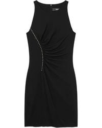 Versace - Studded Ruched Mini Dress - Lyst