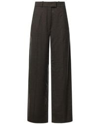Frankie Shop - Glen-Plaid Wide-Leg Trousers - Lyst