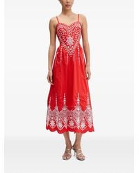 FARM Rio - The Vicky Cut-Out Embroidered Midi Dress - Lyst